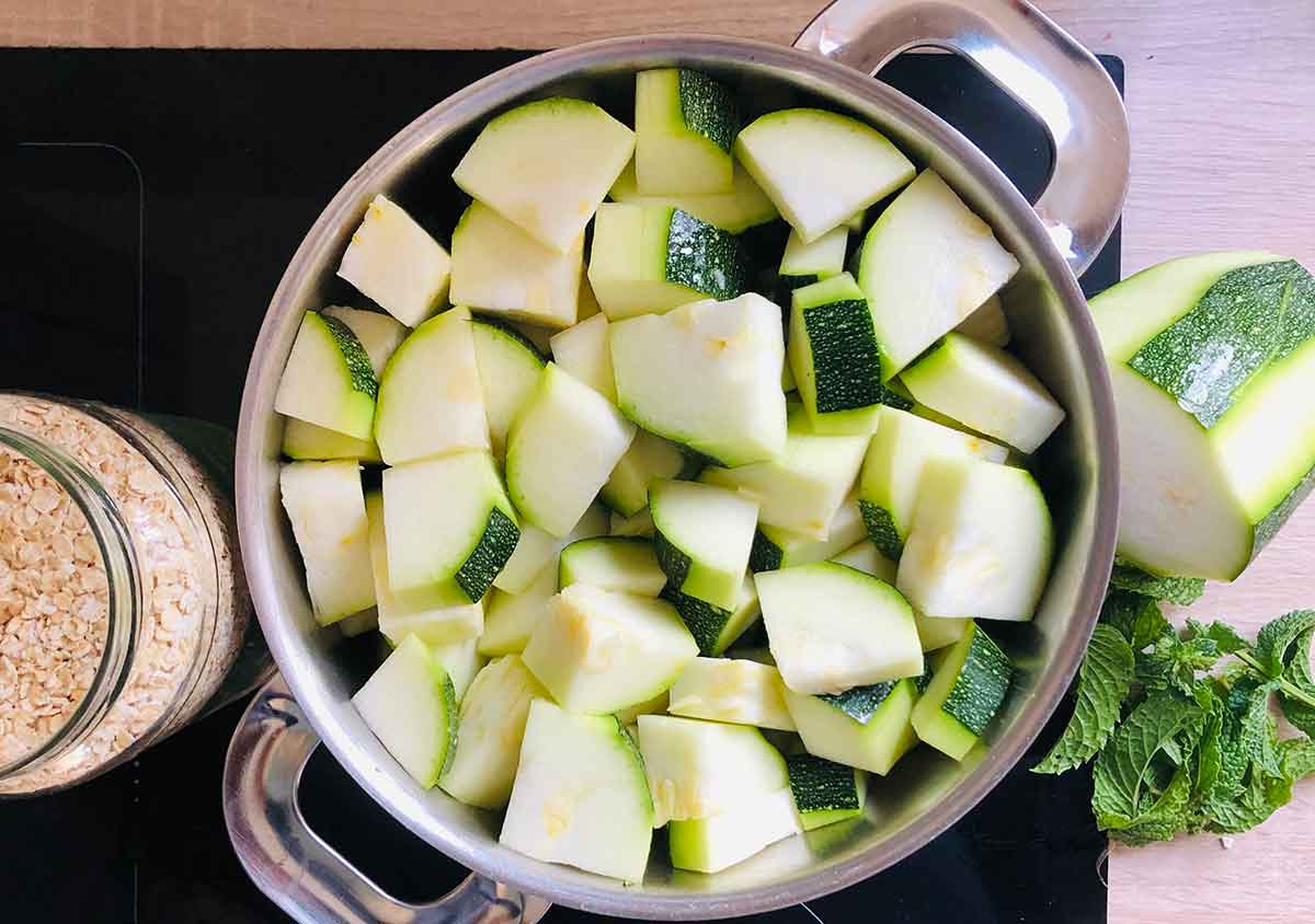 Recette soupe de courgettes à la menthe