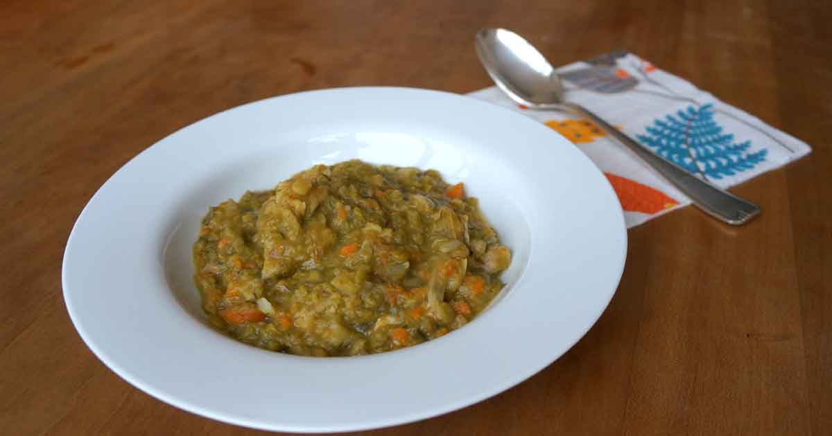 Soupe de pois cassés (De echte ouderwetse erwtensoep)