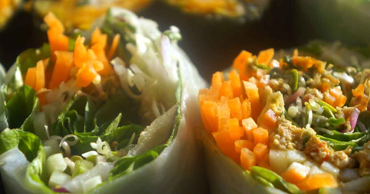 Recette Jeclicnaturel Wrap végétarien complet facile et rapide façon rouleau de printemps