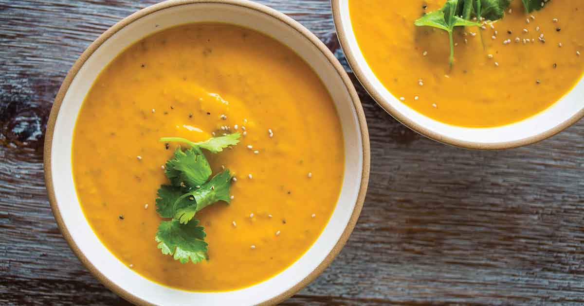 Soupe de carottes au gingembre