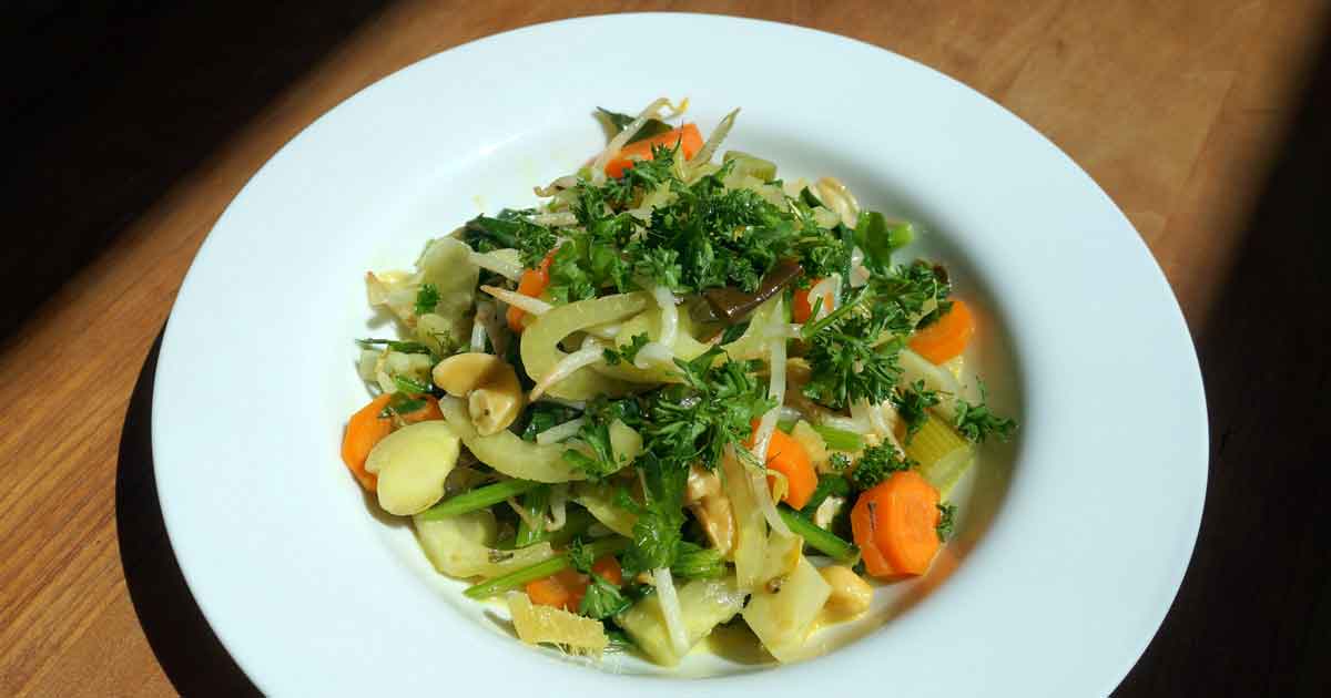 Wok de légumes aux noix de cajou