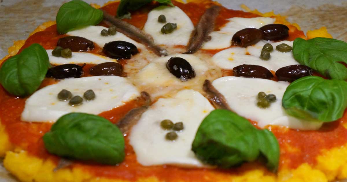 Recette Jeclicnaturel Pizza à la polenta