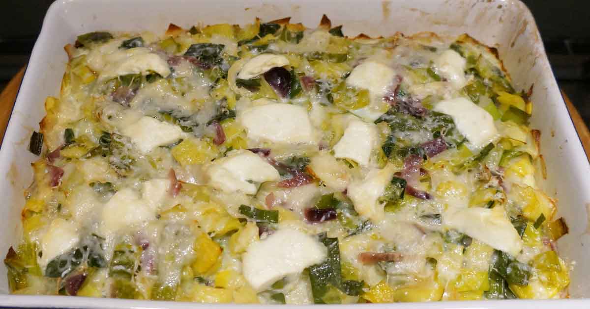 Gratin de poireau au fromage