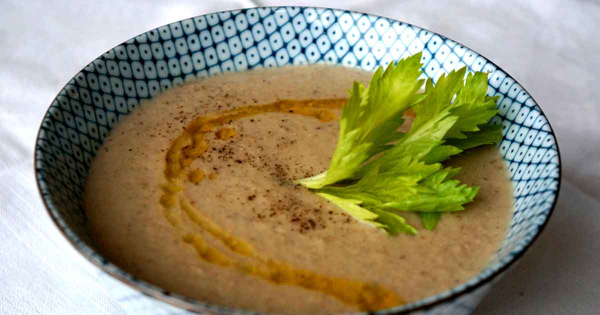 Recette Jeclicnaturel du velouté de Shiitake et haricots blancs