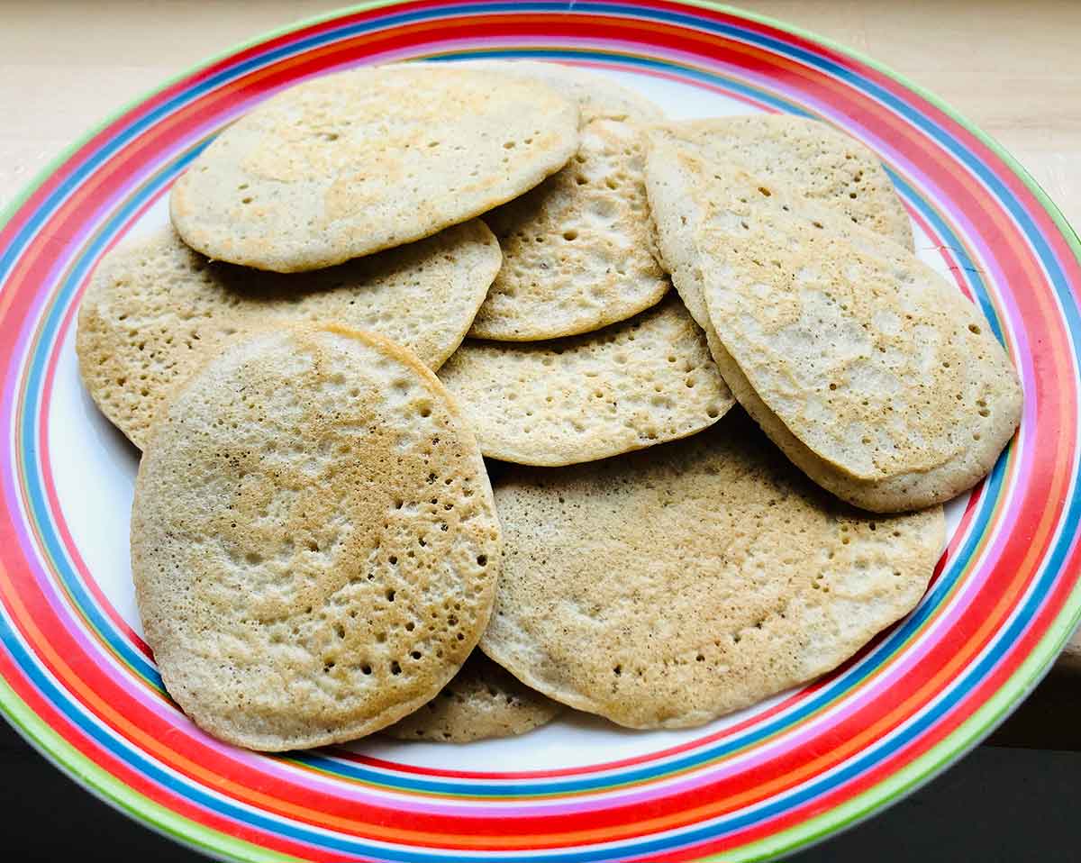 Quelques pancakes aux haricots blancs
