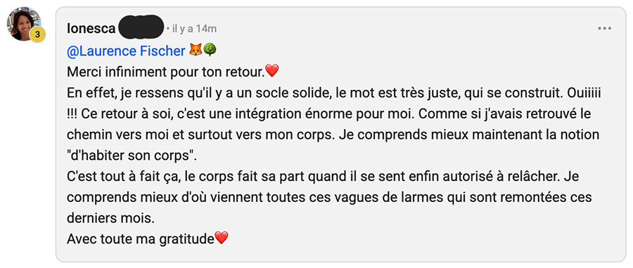 Témoignage Ionesca pour Rallume ta vitalité
