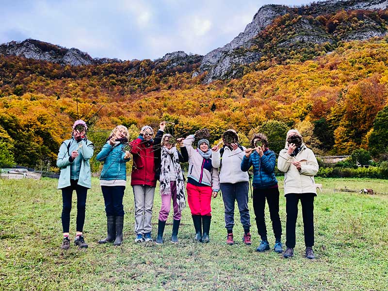 Participantes au stage yoga et arts ancestraux